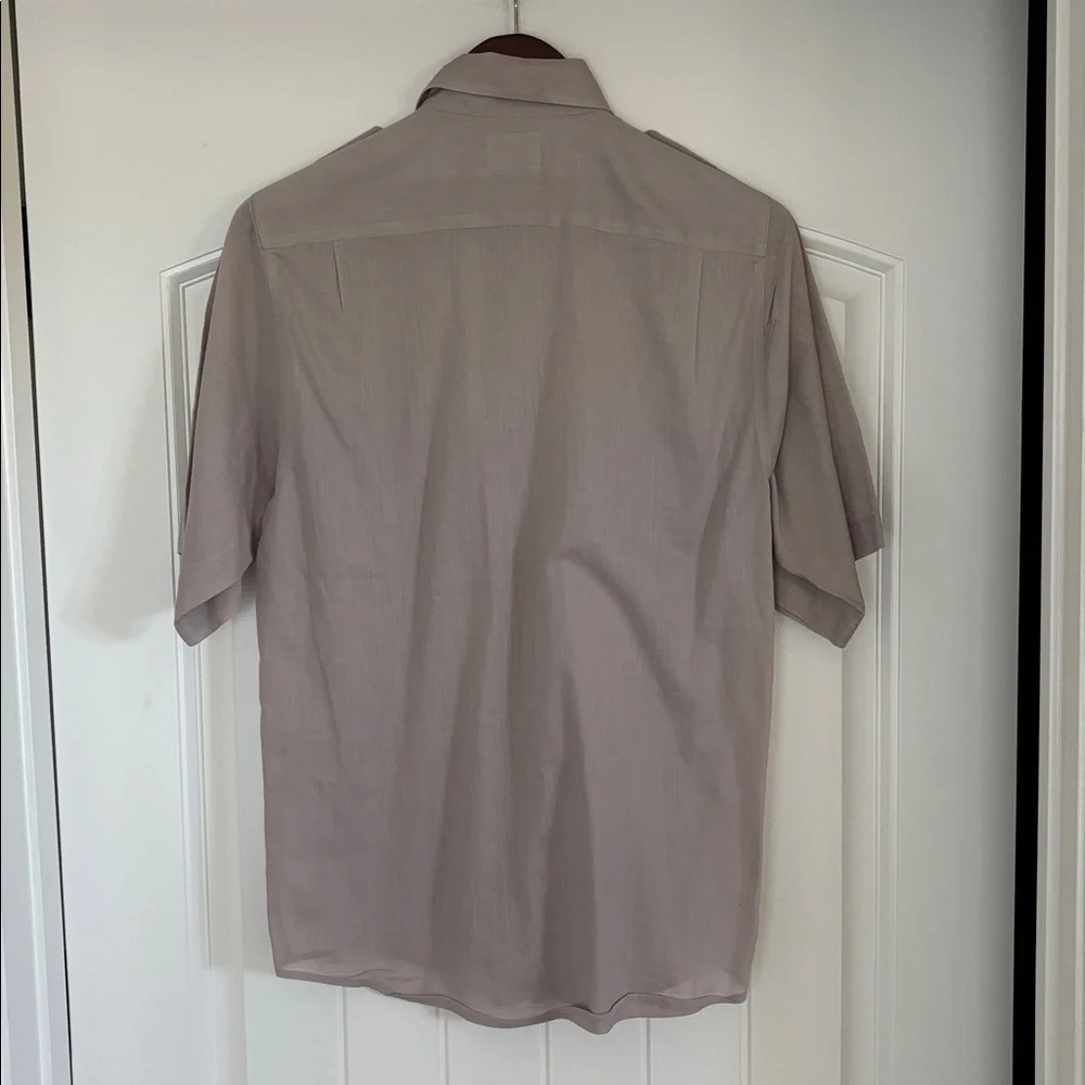 Vintage 80’s Banana Republic Khaki Safari Short Sleeve‎ Shirt Mens Size Small